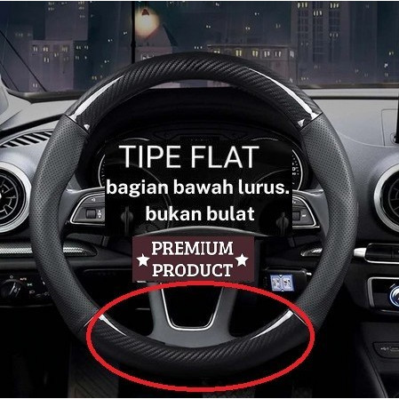 BYD Seal Setir Cover D Shape Mobil Genuine Leather Carbon Stir