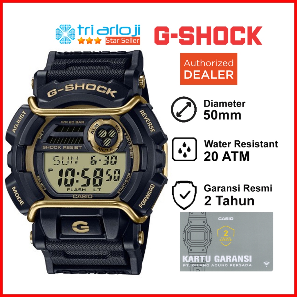 Casio G-Shock GD-400GB-1B2DG Jam Tangan Pria Digital GSHOCK GD-400GB-1B2 GD-400GB GD400 Hitam Gold