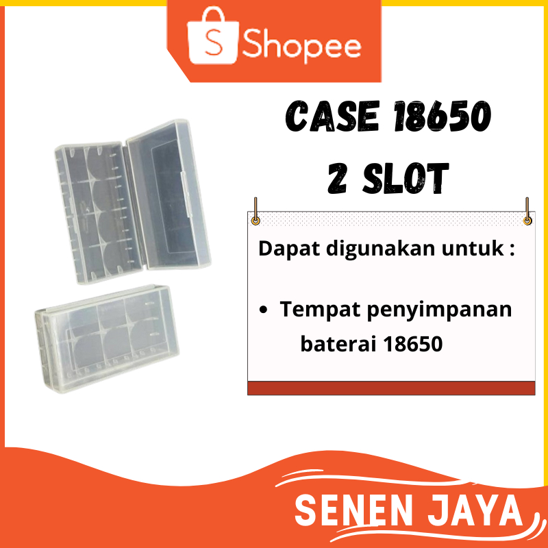 Tempat Batre 18650 Sony Cas Casing Batre 18650 Cas Case Batre 18650 WADAH BATRE AA (2 SLOT)