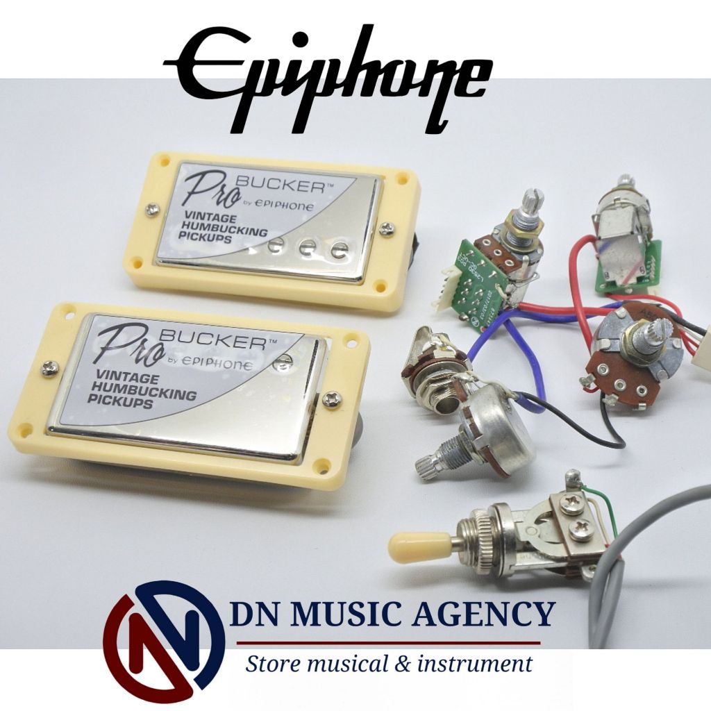 pickup epiphone pro bucker TM2/3 gitar pickup original vintage humbucker pickup plus wiring set wire