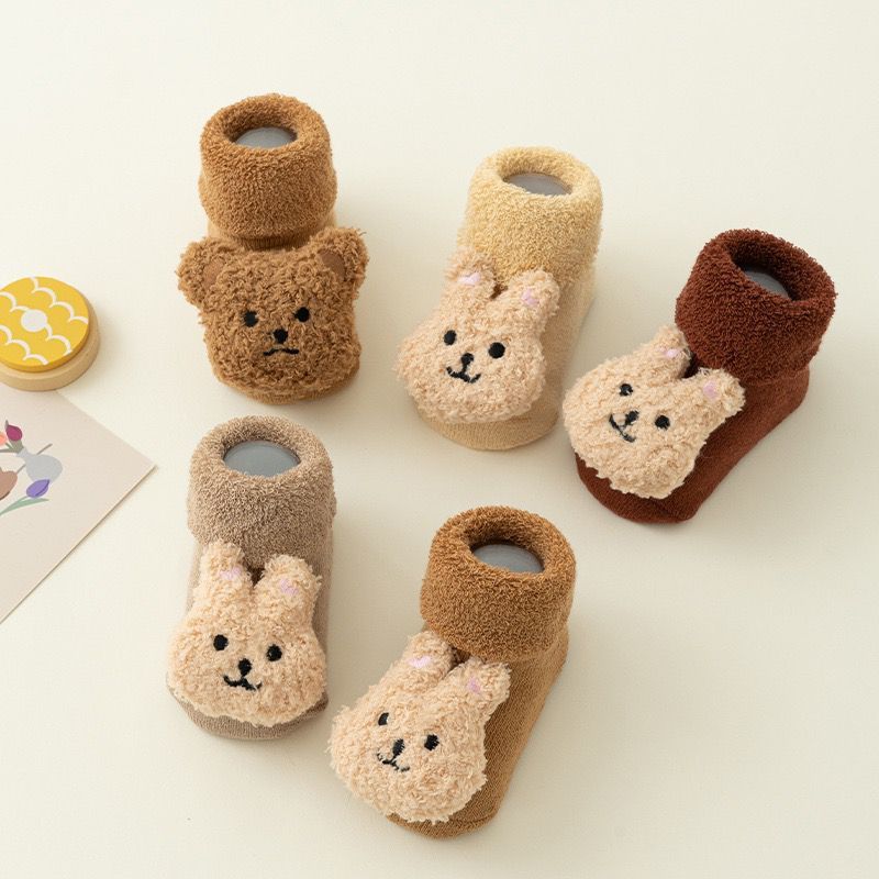 Baby Socks Bear / Kaos Kaki Bayi Karakter Bear / Kaos Kaki Motif Beruang / Baby Socks Grip