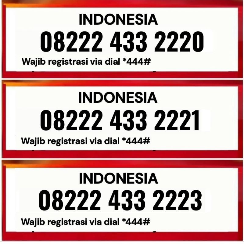 Nomor Cantik Telkomsel 433 222x