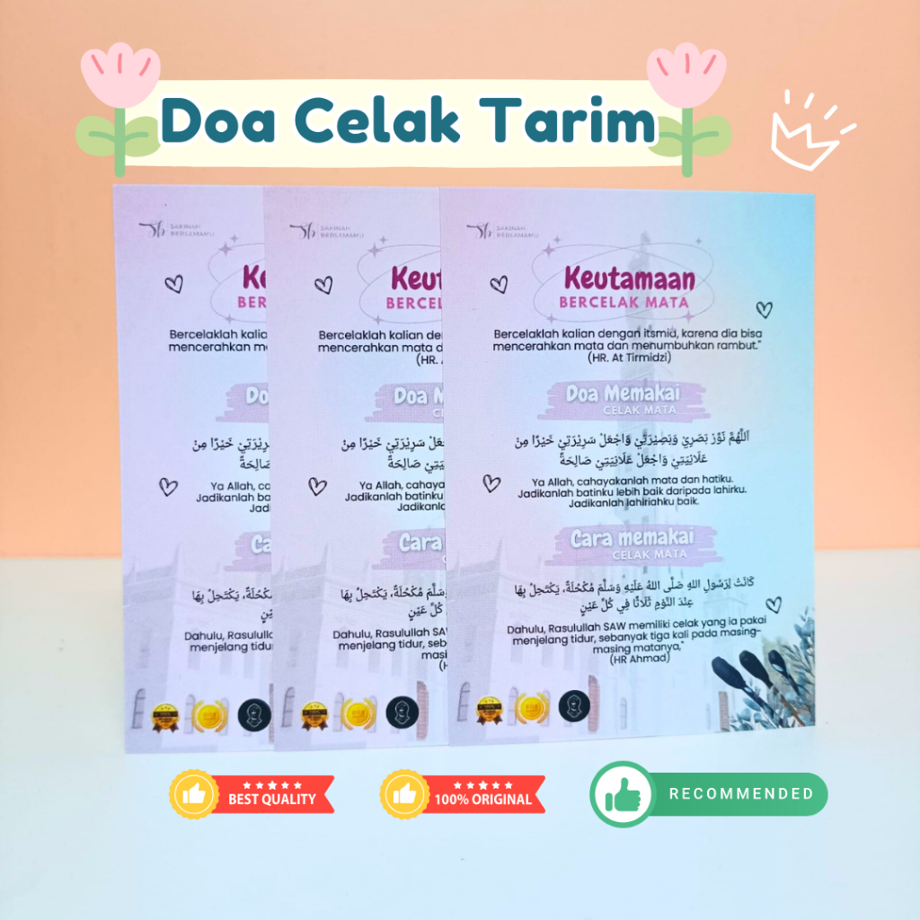 

Kertas Doa Celak Tarim 10 lembar Tebal [No Costum, Stok Ready]