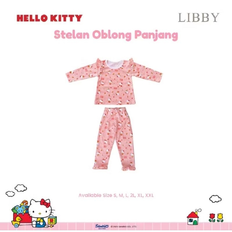 LIBBY SANRIO SETELAN PANJANG RUFFLE|LIBBY SANRIO SETELAN PANJANG MURAH