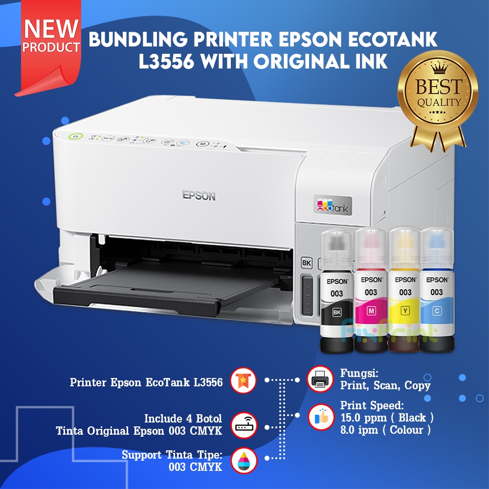 Printer Multifungsi Print Scan Copy L3550 L3556 Wireless Bergaransi