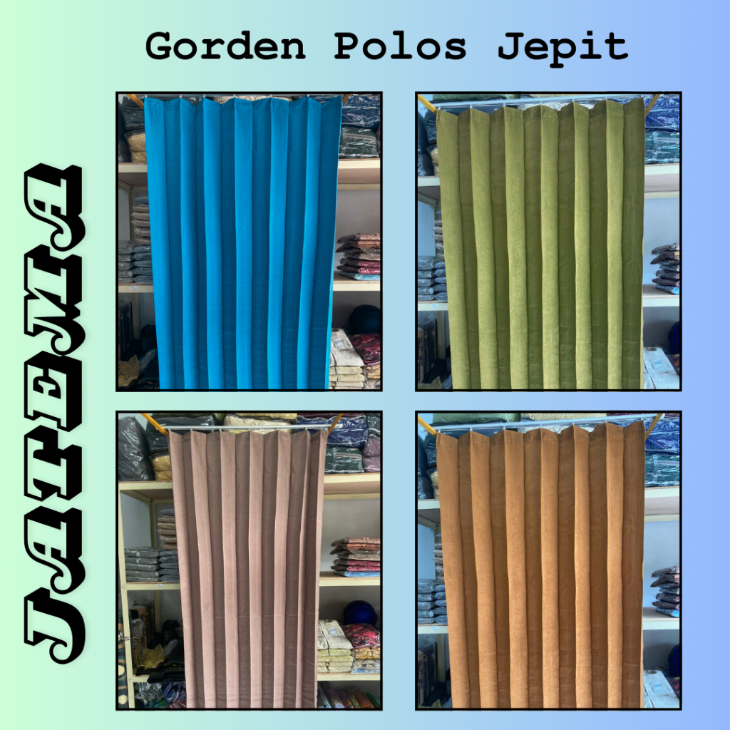 GORDEN PINTU KAMAR ABELADOVE POLOS TIPE JEPIT UK 150x220