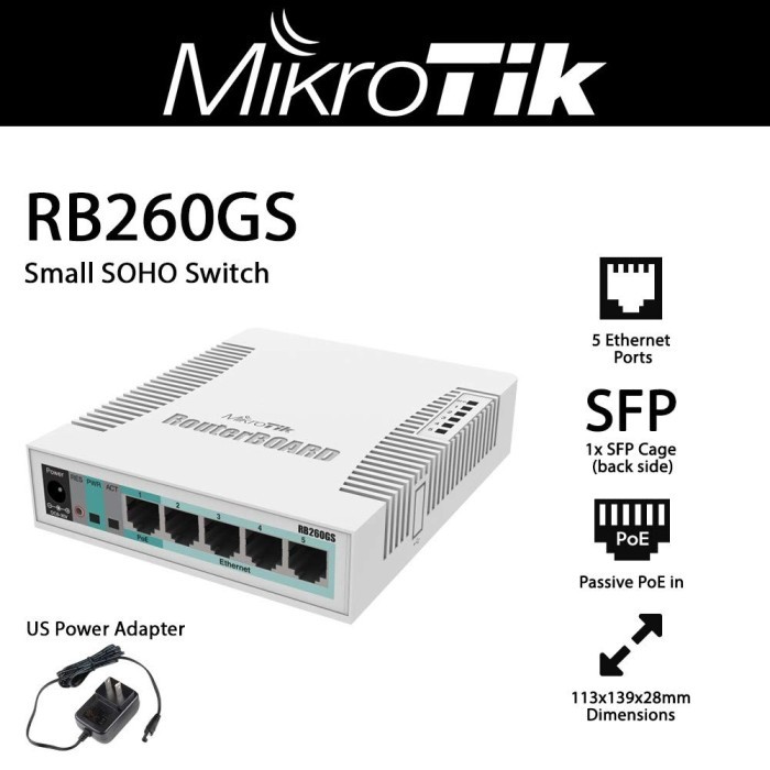 Mikrotik RB260GS Switch 5Port Gigabit