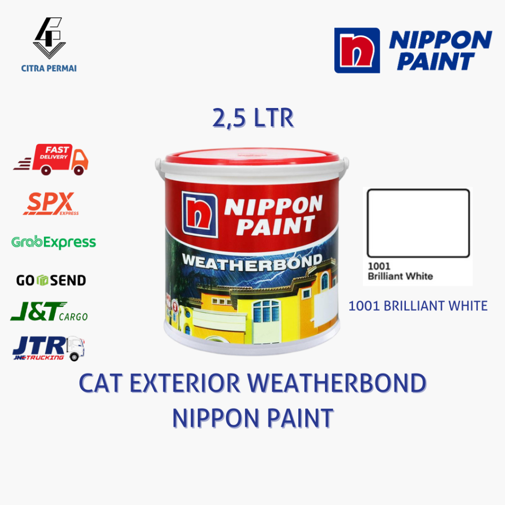 CAT EXTERIOR NIPPON WEATHERBOND 1001 BRILLIANT WHITE READY MIXED (2,5 LTR) /  CAT EXTERIOR / CAT DIN