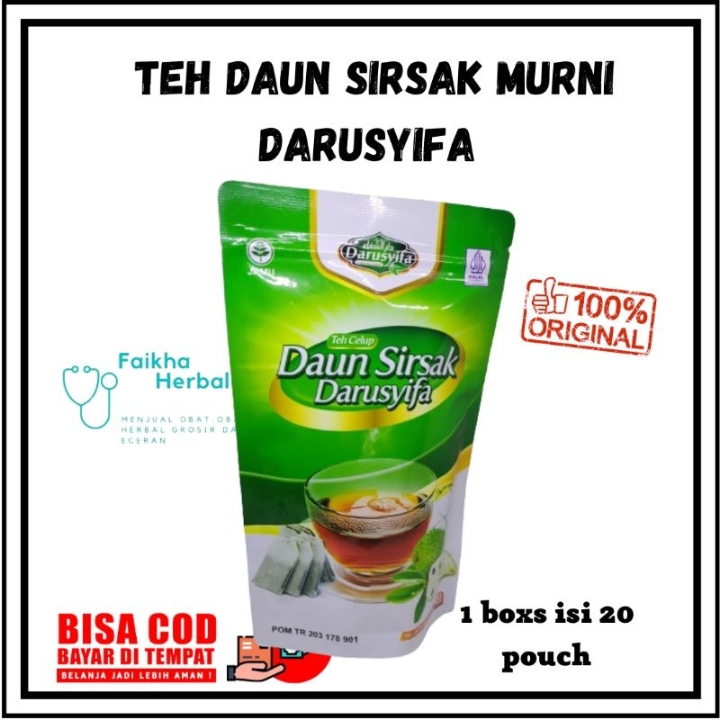 

Teh Celup Daun Sirsak Alami 100 % Darusyifa Murni Herbal Kanker