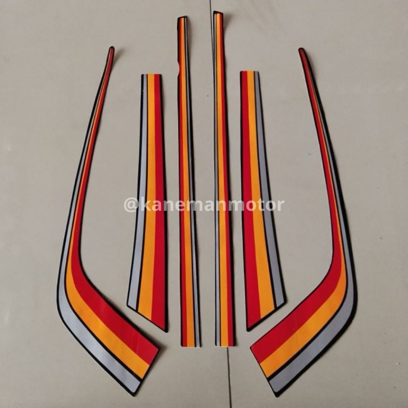 STICKER LIS STRIPING HONDA GL MAX 1991 1992 Klasik Garis | Stiker motor gl max merah