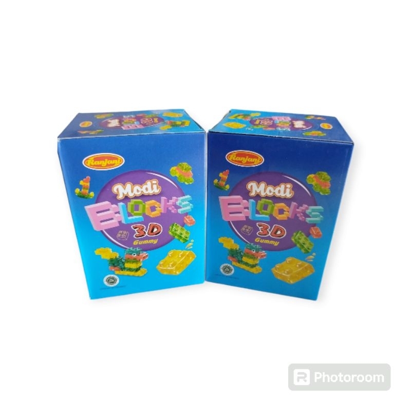 

permen modi block 3D dari ranjani jelly kenyal manis isi 12pcs