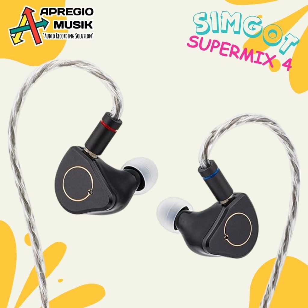 SIMGOT SuperMix 4 Hybrid Driver 1DD+1BA+1PZT+1Planar In Ear Monitor Earphone
