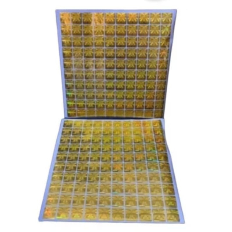 

Hologram Original 100% isi 81 mata Stiker Kuning For Tempelan Packing Speaker Kabel Charger Powerbank