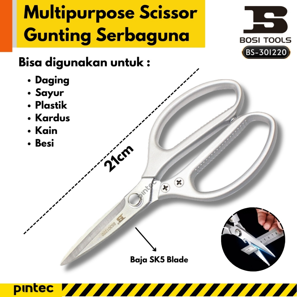

BOSI Gunting Serbaguna Multipurpose Scissor Big Size