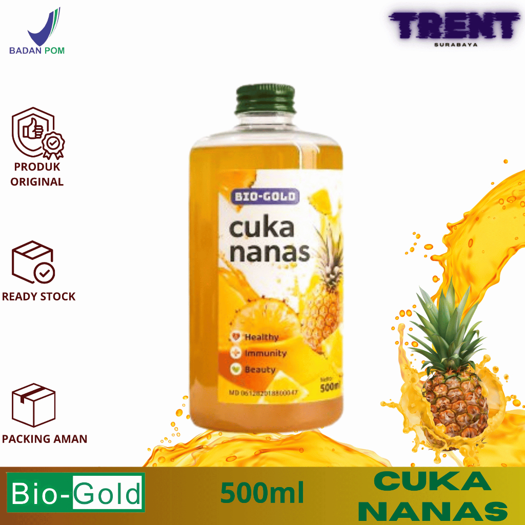 

Cuka Nanas Bio Gold Fermentasi Buah Nanas Untuk Kesehatan Dan Diabetes 500ml BPOM