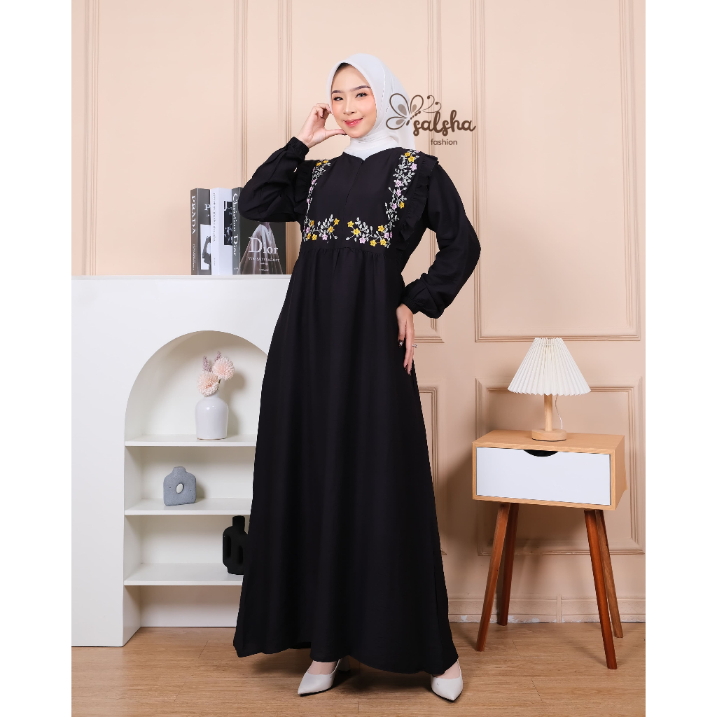 BEST SELLER ZORA GAMIS WANITA MODEL TERBARU/DRESS KONDANGAN WANITA MUSLIM BORDIR BUNGA BUSUI