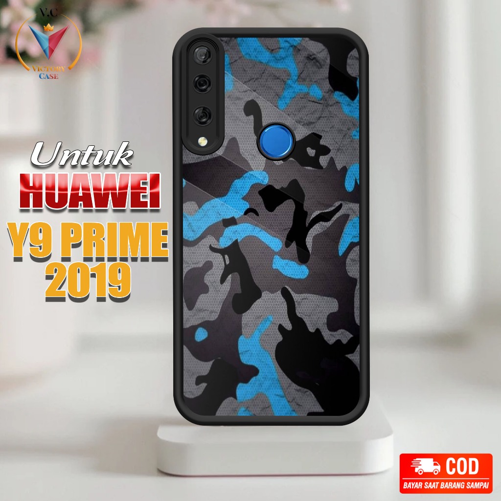 Case Hp Softcase glossy For HUAWEI Y9 PRIME 2019 KARBON silikon Glass Casing Handphone Premium