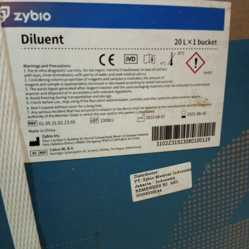 Diluent Hematology Analyser Zybio z3 3 diff exp. 08-2025