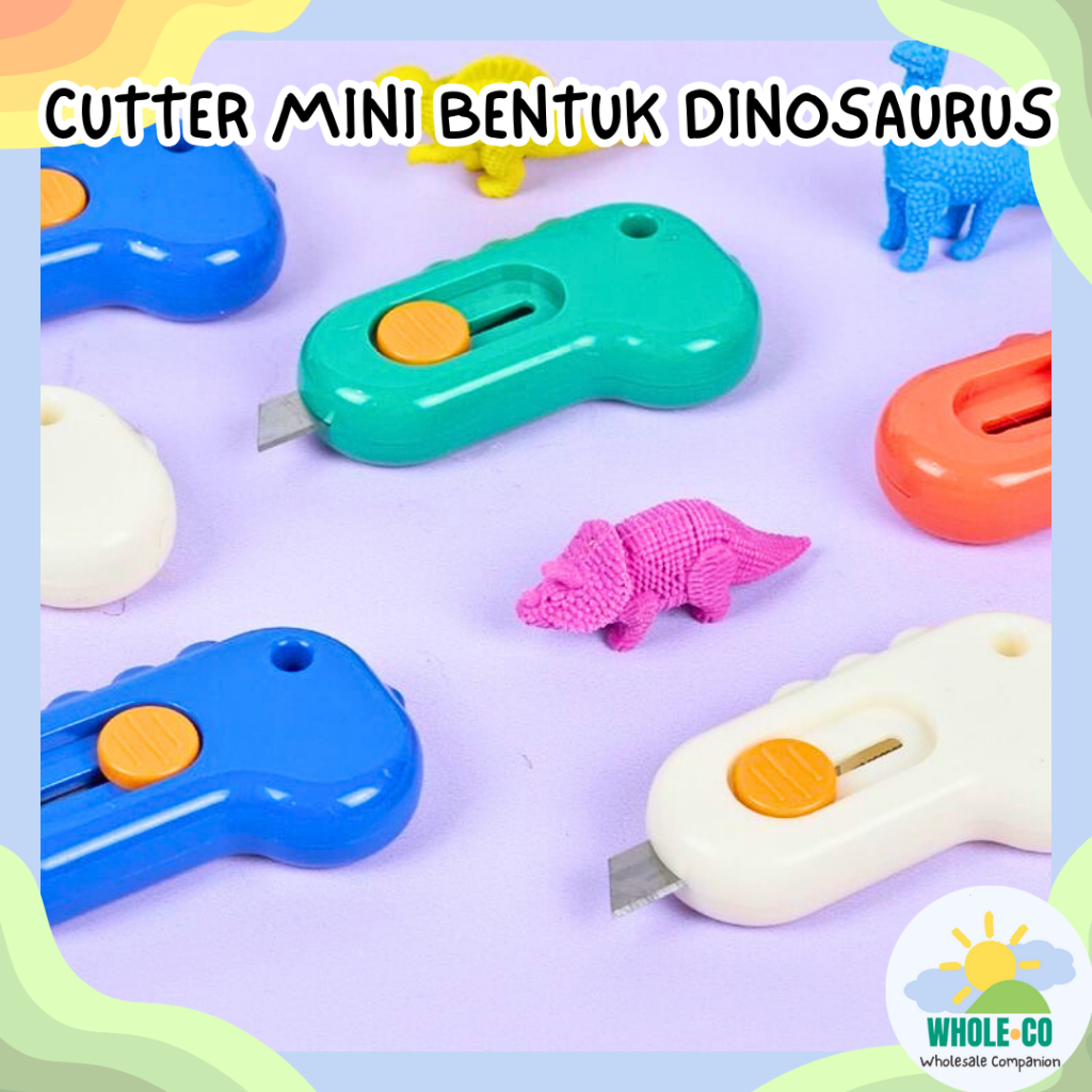 

Cutter Mini Bentuk Dinosaurus Joyko Premium T-Rex Pastel Lucu Unik Imut Termurah Grosir Cod