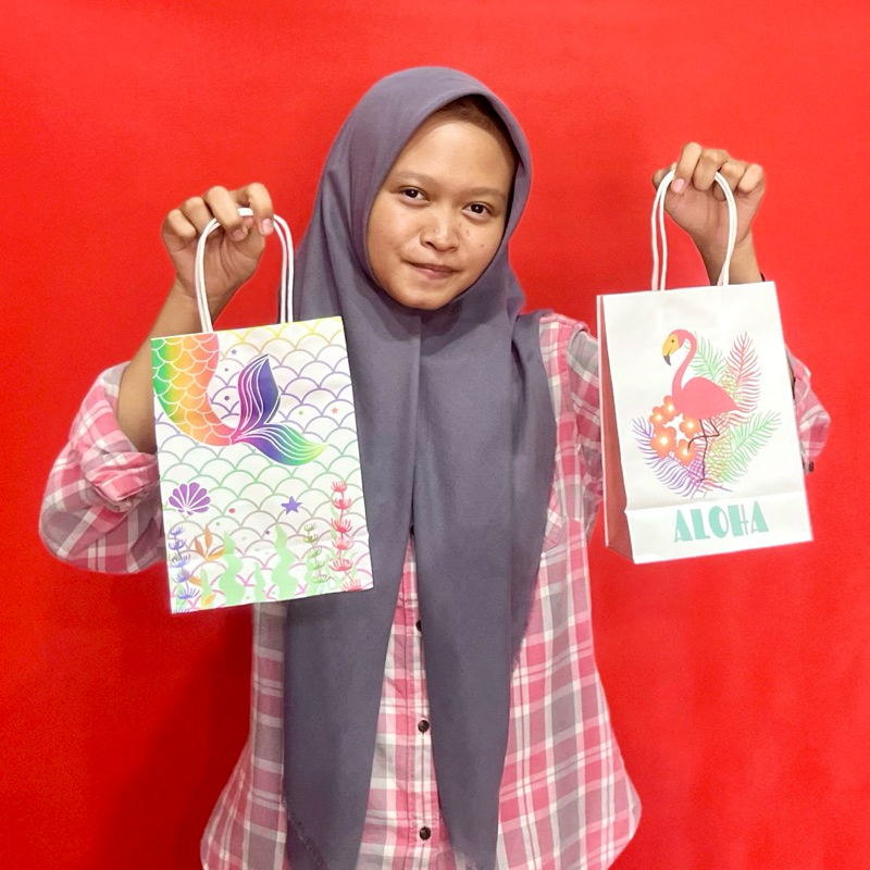 

Paper Bag kertas karakter princess unicorn my little ponny Pita tutup smal tas kado lucu paper bag kertas kartun film ecofootwear.id