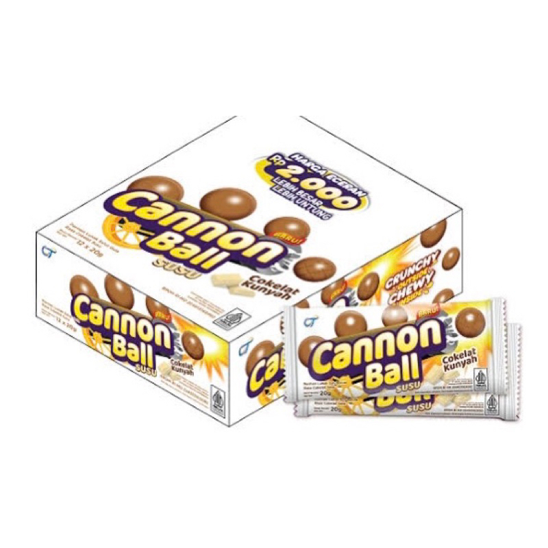 

cannon ball chocolate milk 20g - cannon ball cokelat susu - cannon ball putih