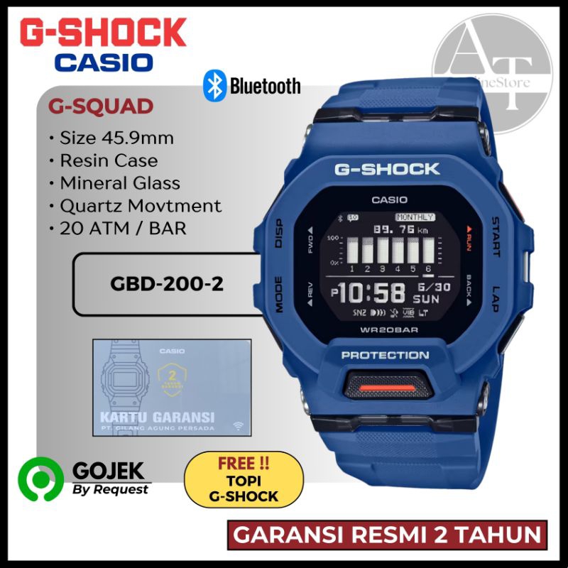 Jam Tangan Pria Casio G-SHOCK GBD-200-2 GBD200 ORIGINAL Resmi