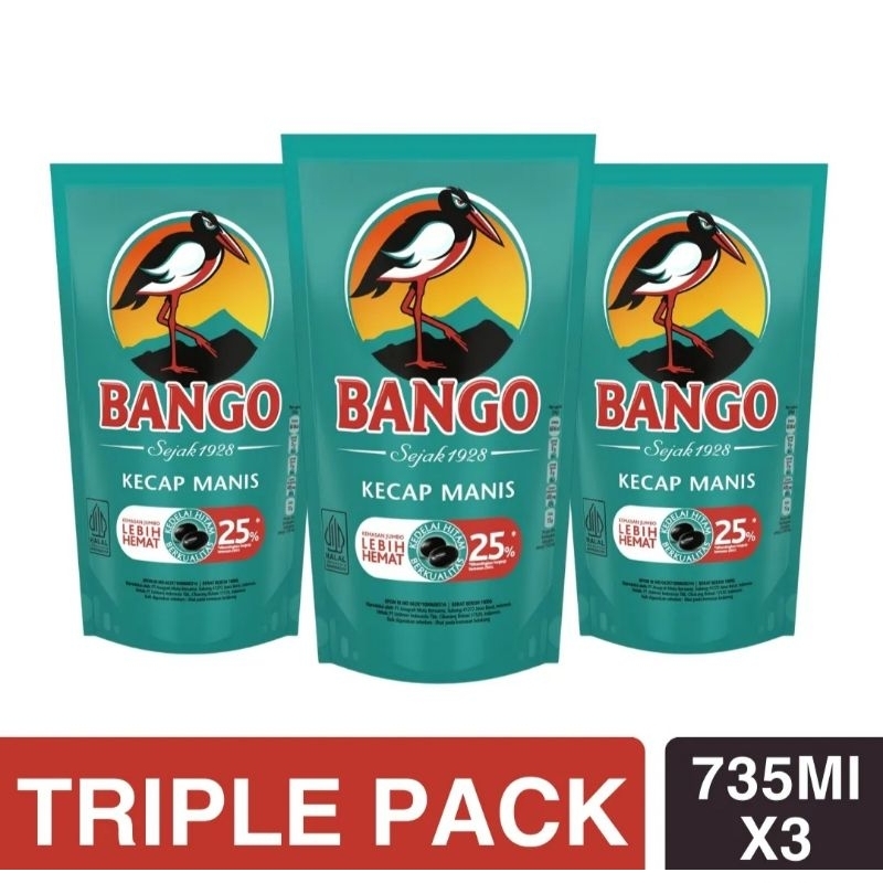 

Kecap Manis Bango 735 ml / 1000 gr - Triple Pack