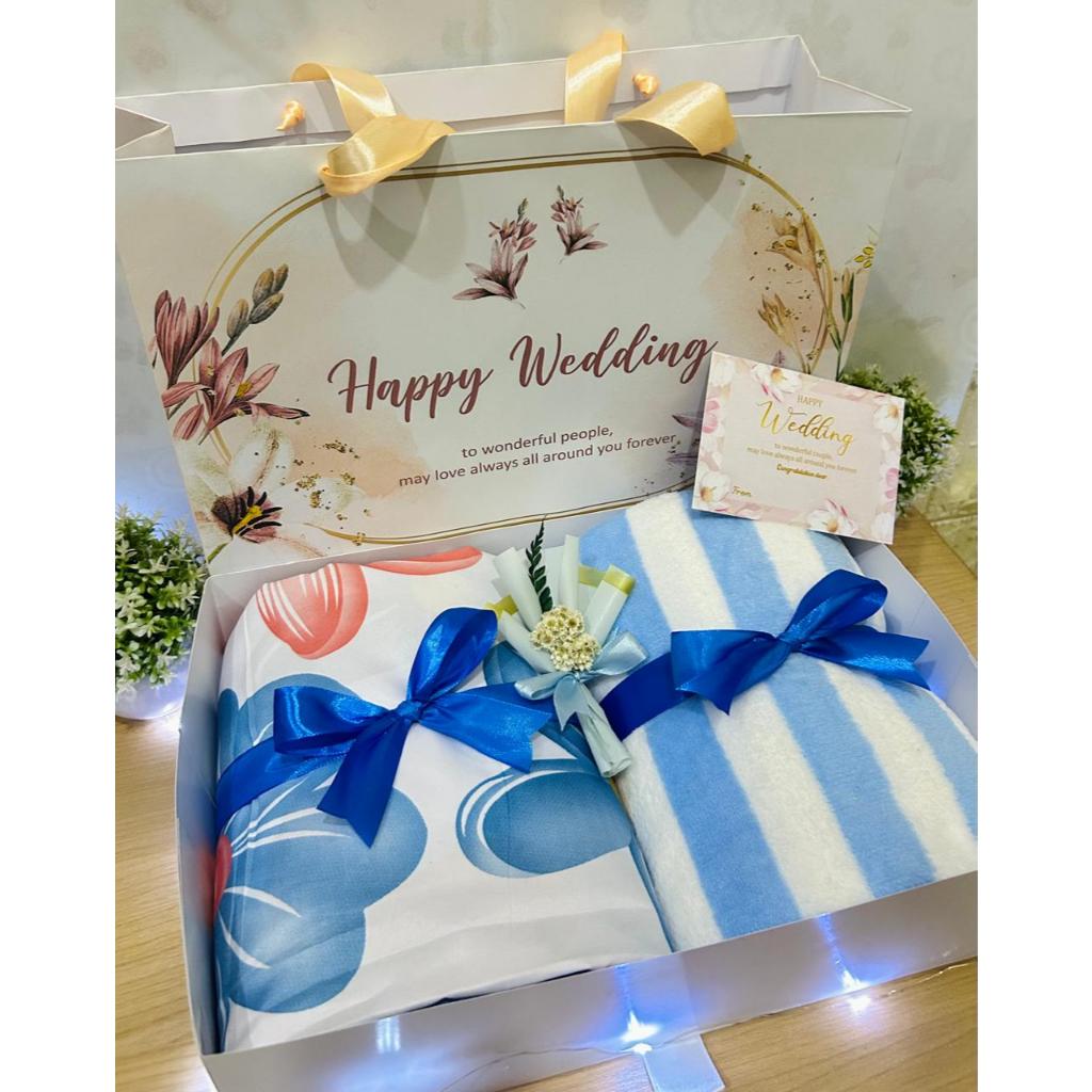 Hampers Sprei+Handuk / Hampers Sprei 180x200/ Hampers Wedding Gift Wedding / Kado Pernikahan