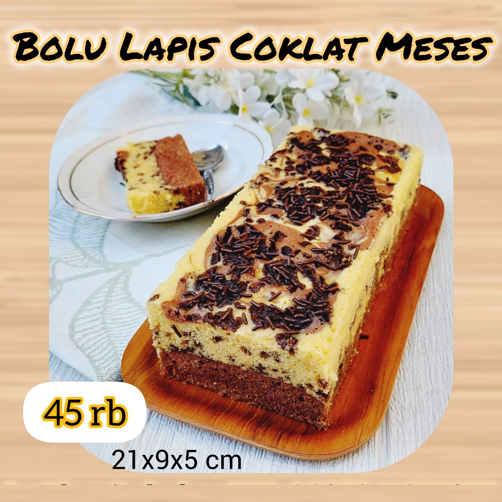 

bolu cake lapis kukus coklat meses choco vanilla