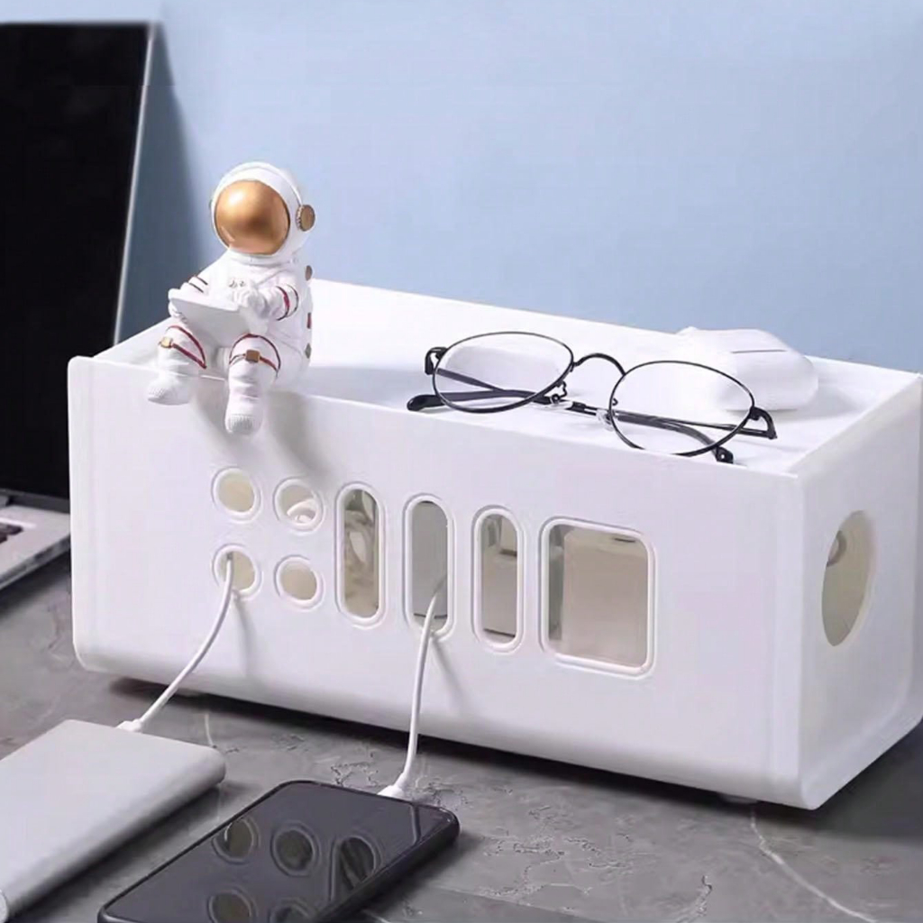 Kotak Organizer Kabel Charger Penutup Stop Kontak Multifungsi