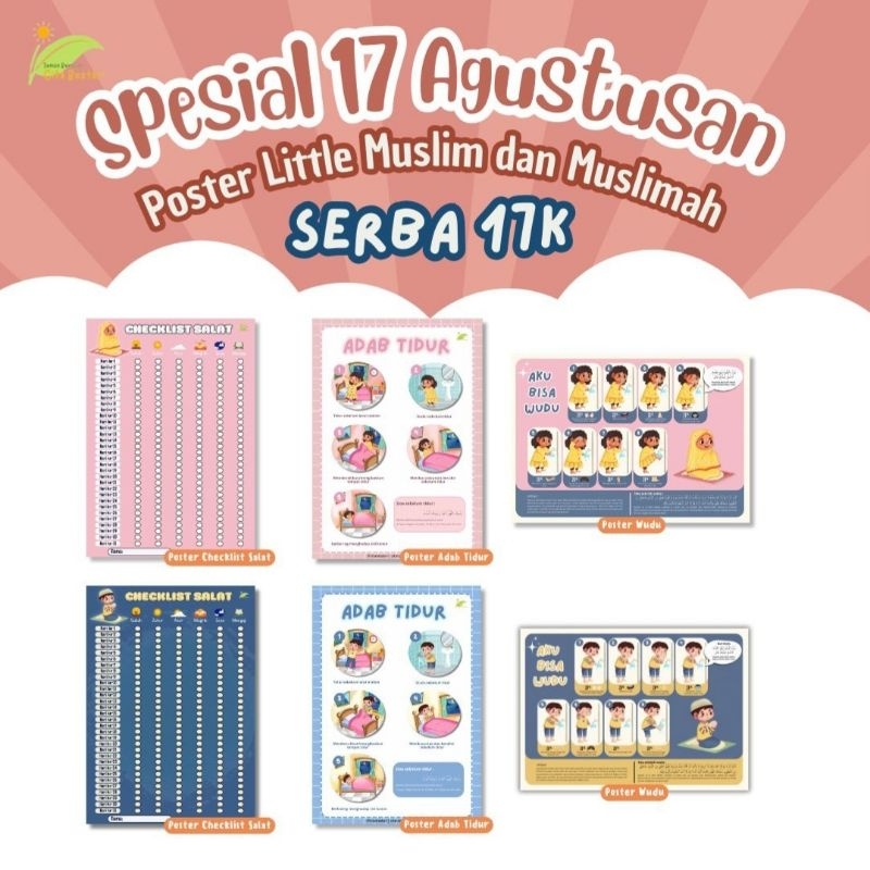 

[BARU!!!] — POSTER LITTLE MUSLIM MUSLIMAH: SERI ADAB dan IBADAH - by Cita Bestari