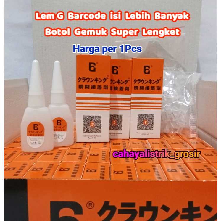 

PROMO GROSIR TERMURAH!!! Lem G Barcode isi Lebih Banyak Botol Gemuk / Lem Serbaguna Lem Korea Lem G Barcode Harga per 1 Pcs