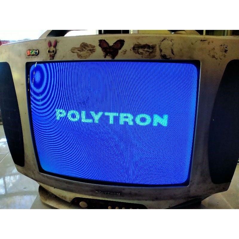 mesin tv polytron 14 dan 21 inch normal tabung