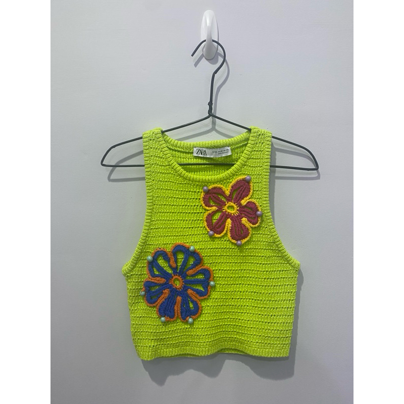 preloved zara crop top atasan wanita baju branded bekas murah bagus