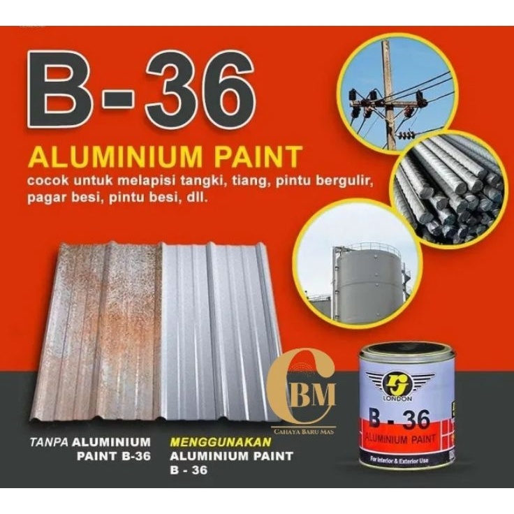 

READY STOCK Cat Alumunium B36 RJ LONDON Cat Minyak Silver Cat Minyak 1 gram