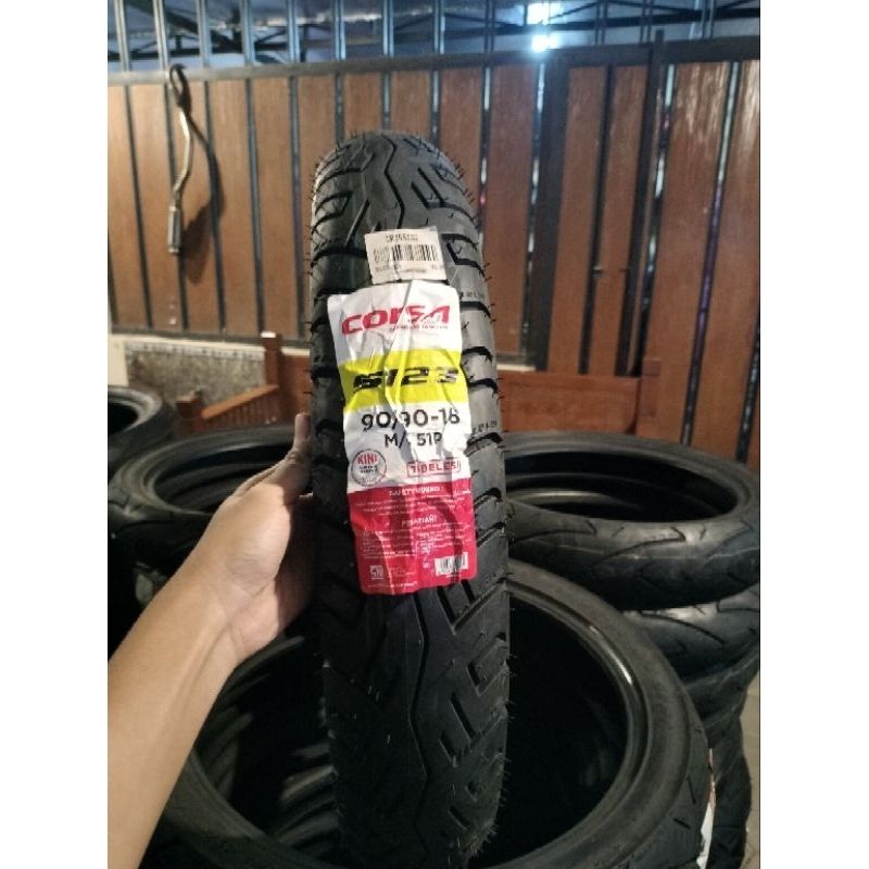 PROMO BAN CORSA S123 90/90-18 ring 18 tahun pembuatan 2024 bagus empuk tidak licin cocok untuk RX-Ki