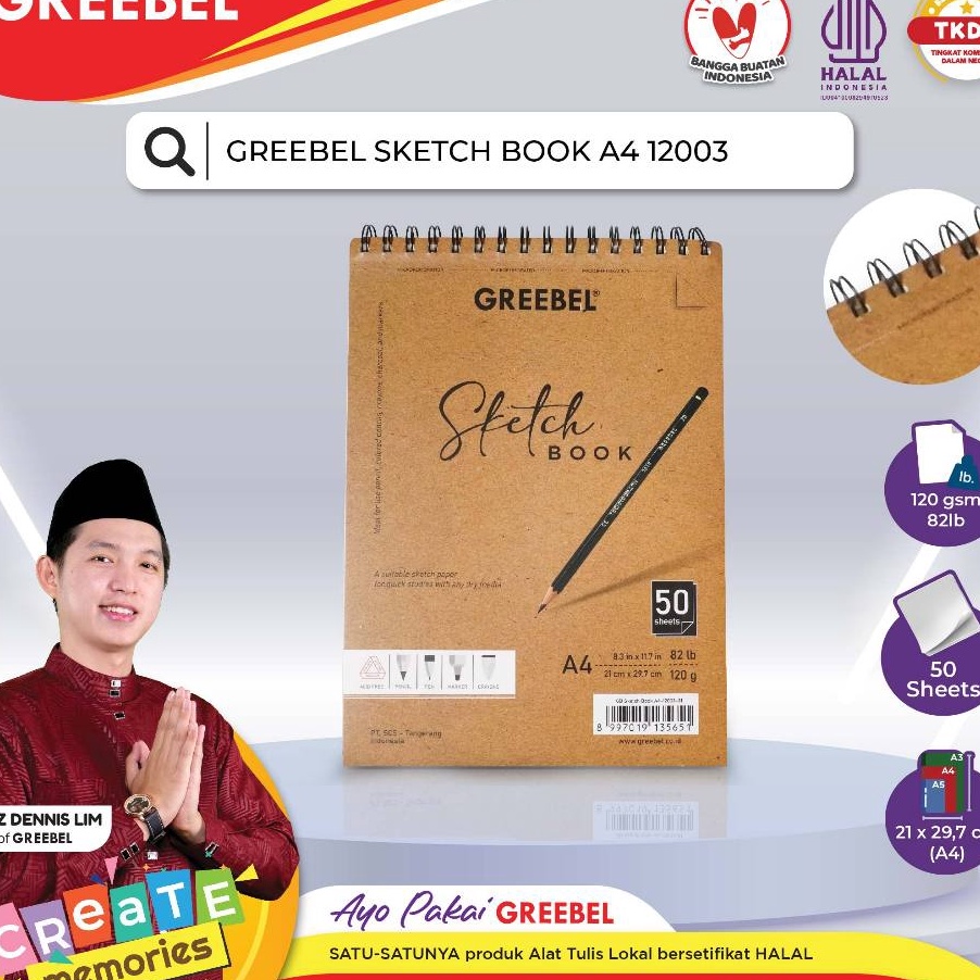

PRODUK TERBARU GREEBEL SKETCHBOOK A4 123 Buku Gambar Sketsa Drawing Book