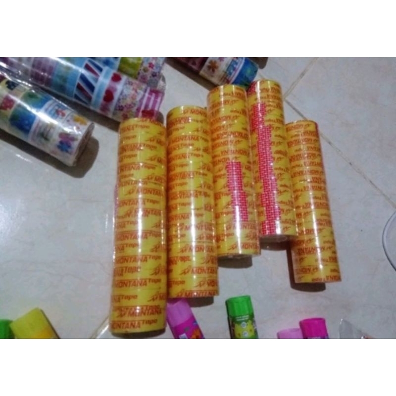 

(12pcs) Isolasi kertas kado isi 12roll