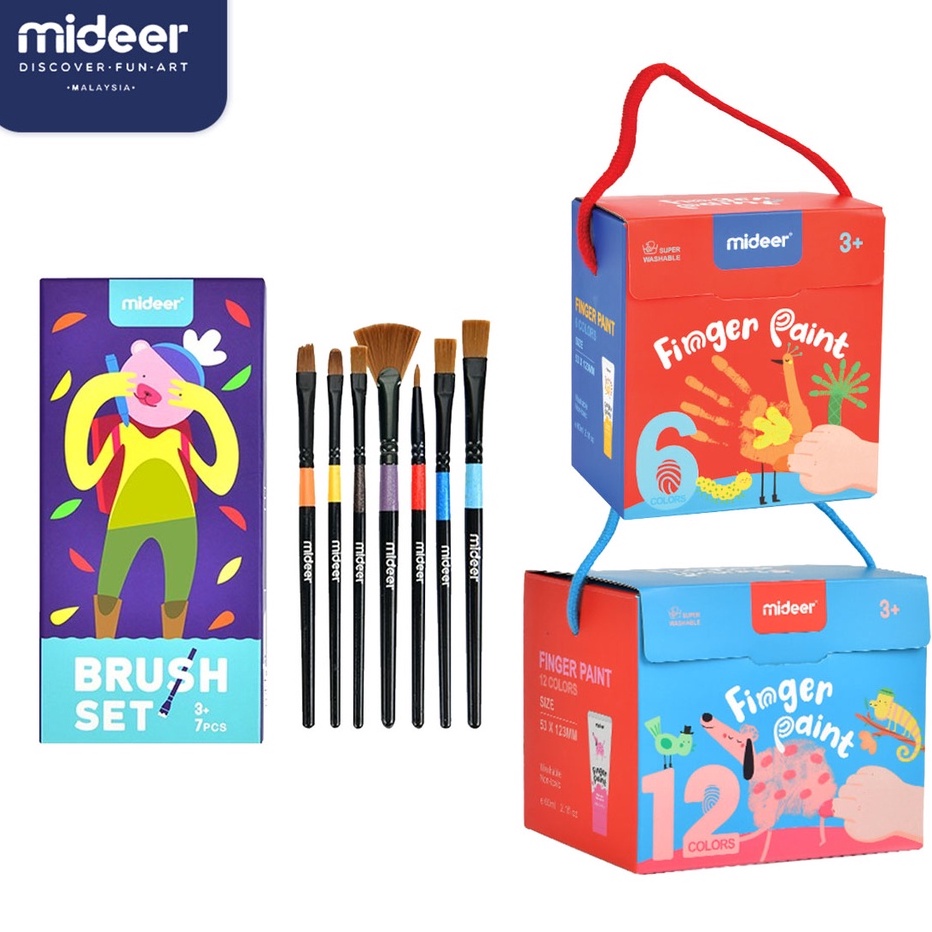 

BIG SALE Mideer Washable Finger Paint Non Toxic Hand Painting Cat Tangan Anak Mideer