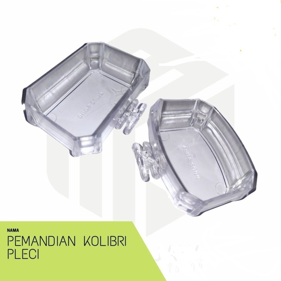 Cepuk mandi kolibri ninja, sogon, pleci, dan burung kecil segi 8 bahan tebal