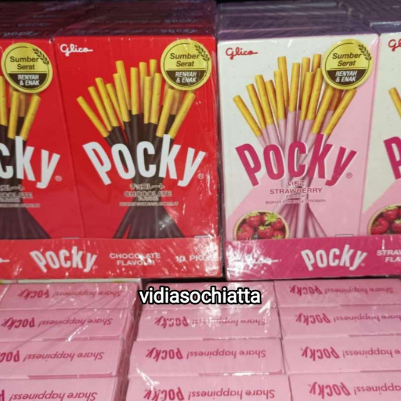 Pocky 47 gram Strawberry Cokelat