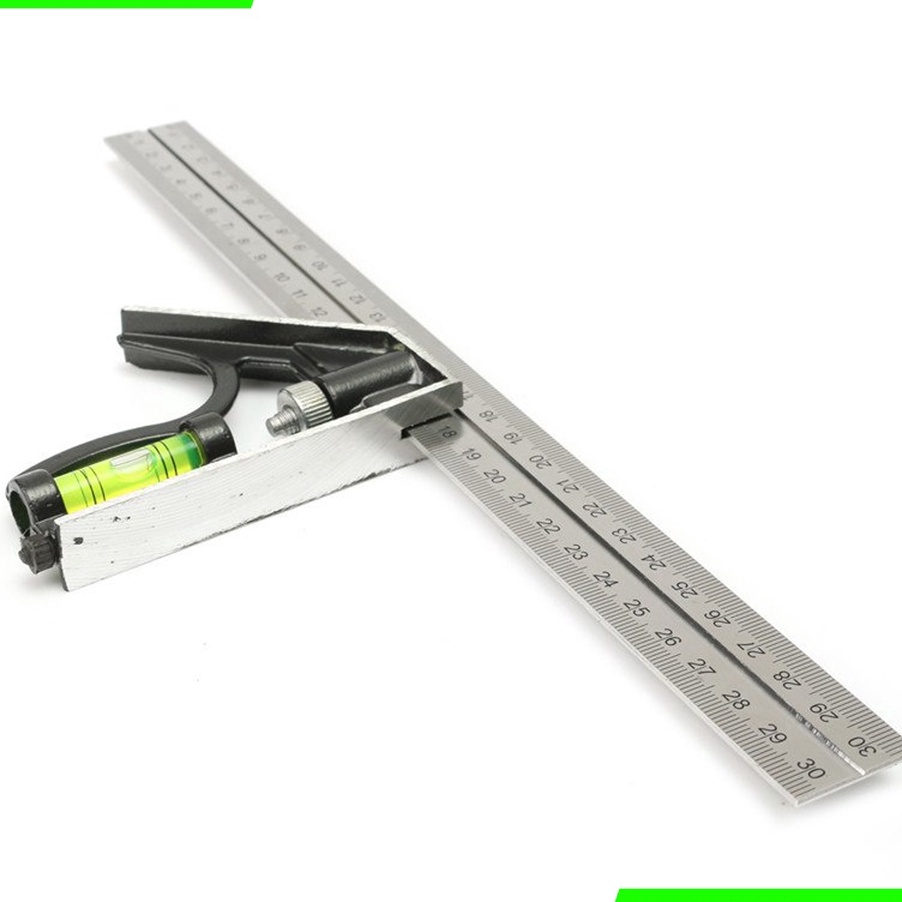 

BURUAN SERBU Penggaris Siku L 12 Inch Kombinasi Waterpass Combination Square Lurus Sudut
