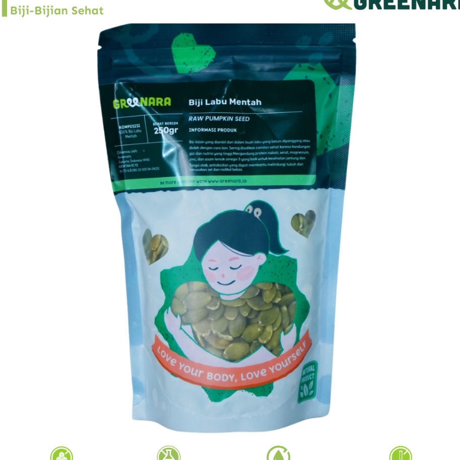 

TERMURAH Greenara Biji Labu Mentah 25gr Pumpkin Seed