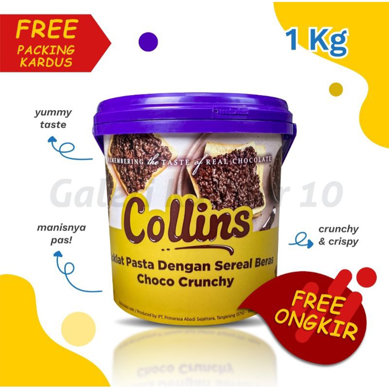 

Collins Crunchy 1kg viral / Selai cokelat 1kg / toping cake dll.