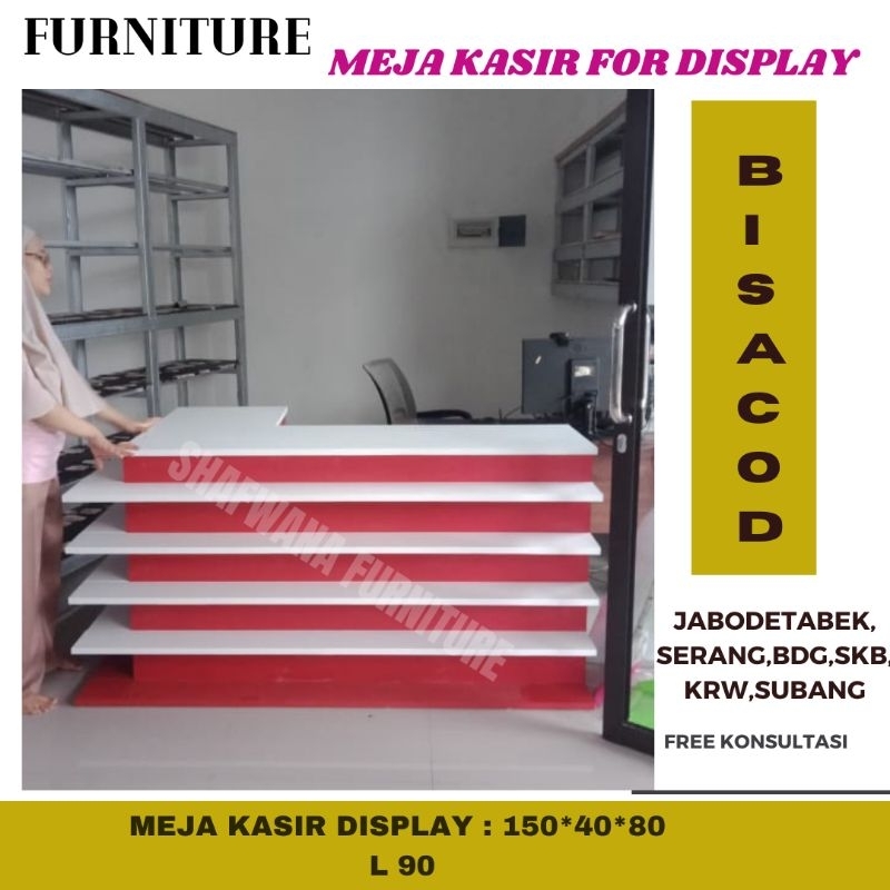 MEJA DISPLAY MEJA MINIMARKET RAK BARANG MEJA SERBAGUNA MEJA TOKO RAK DISPLAY MEJA KASIR L