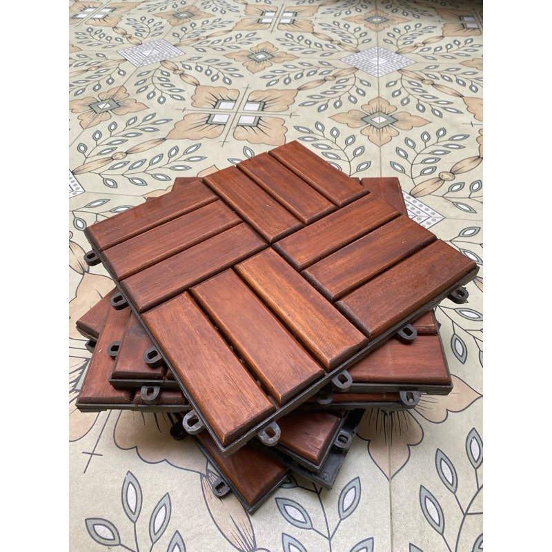Lantai Kayu Decking Tile Parket Outdoor Flooring  Tile Ubin Parket Parquet Portable Indoor Outdoor