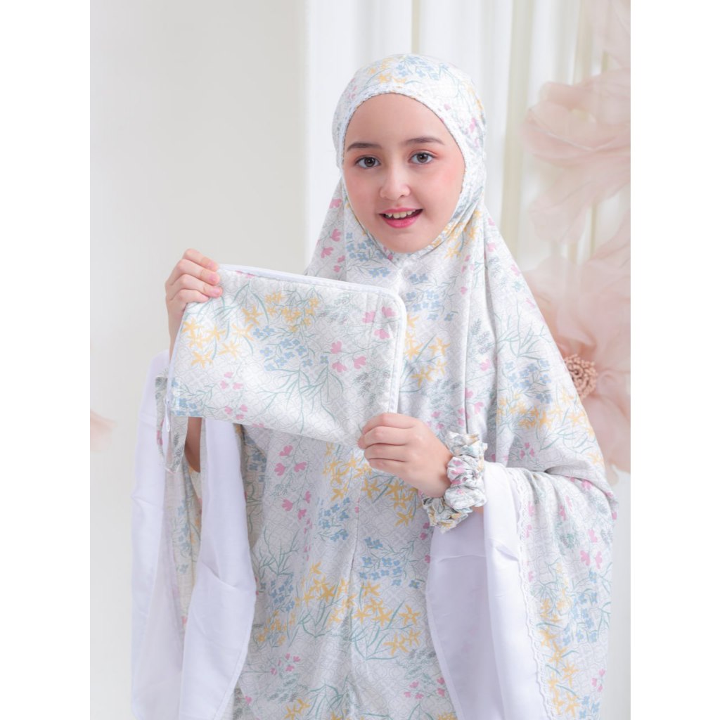 Mukena Couple rayon viscose motif cantik satu set dengan sajadah roberto cavali