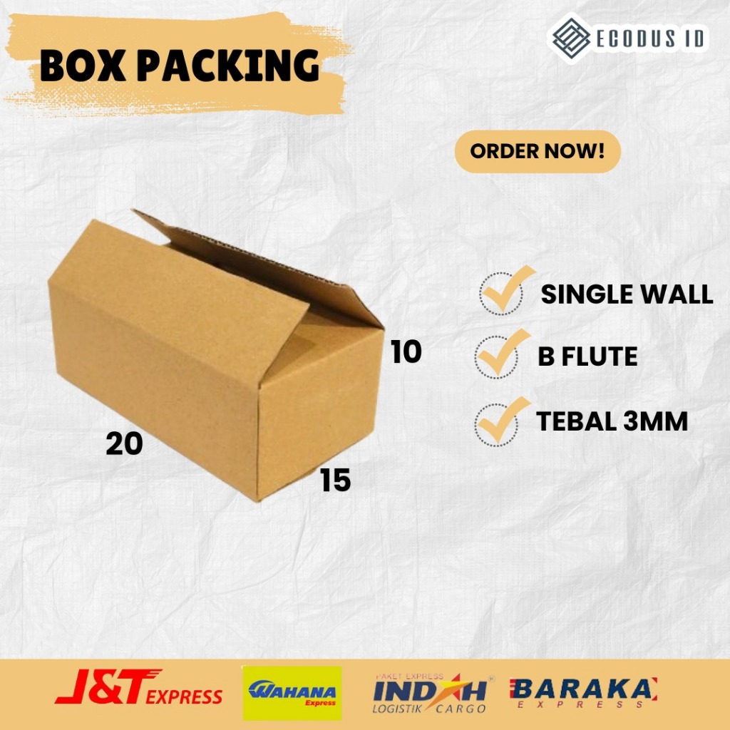 

Kardus box packing ukuran 20x15x10cm polos (10PCS)