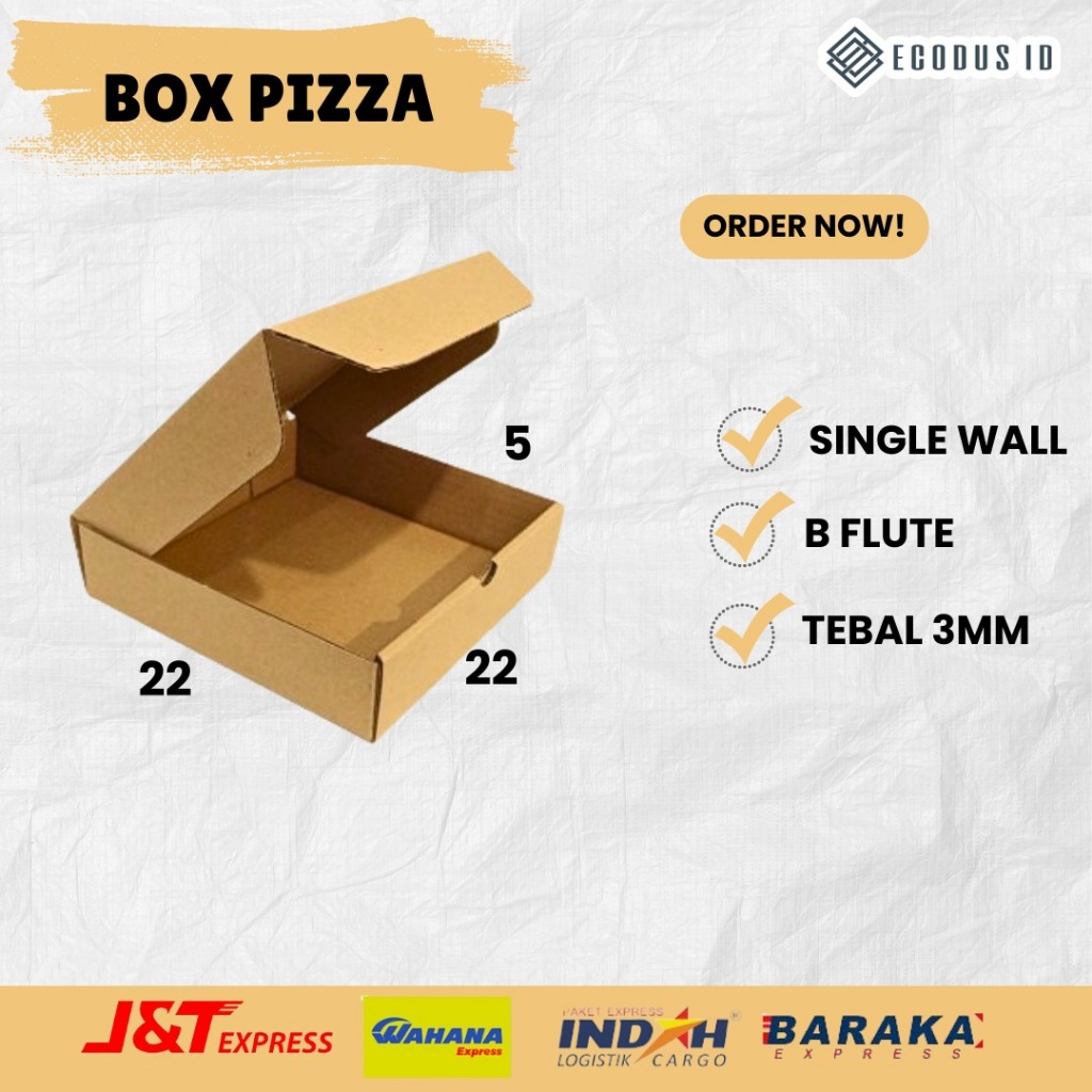 

Kardus box packing Die cut ukuran 22x22x5 cm (10PCS)