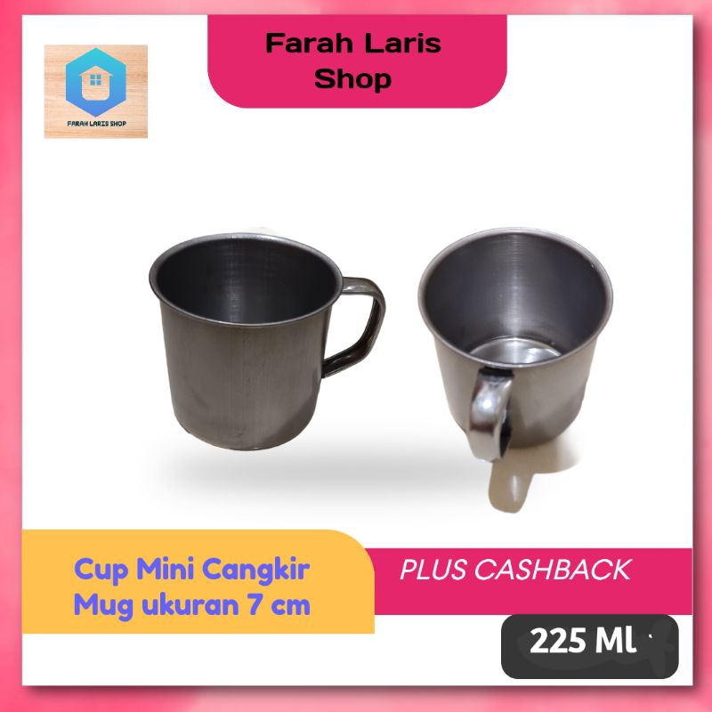 Cangkir Kecil 555 Mug Stainless Mini 7 cm  Gelas kopi Kecil